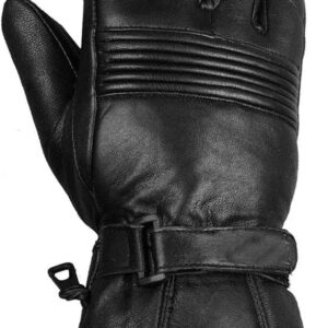 Jackets 4 Bikes Winter Gloves, Premium Biker Sheep Leather Thinsulate Warm Cold Weather Water Resistance Windproof Gauntlet for Men and Women - for Bikers